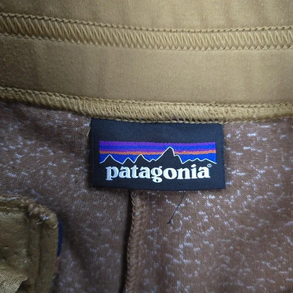 Patagonia Pants Womens M Brown Shearling Crops Fleece Sweatpants Hiking Outdoors - Picture 3 of 12